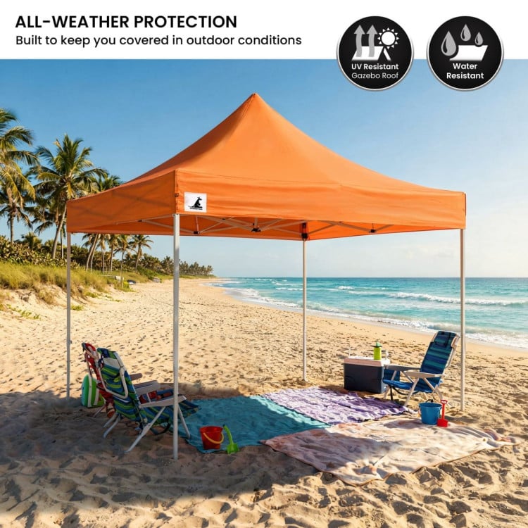 Wallaroo 3x3 PopUp Orange Gazebo Marquee Outdoor Tent image 9