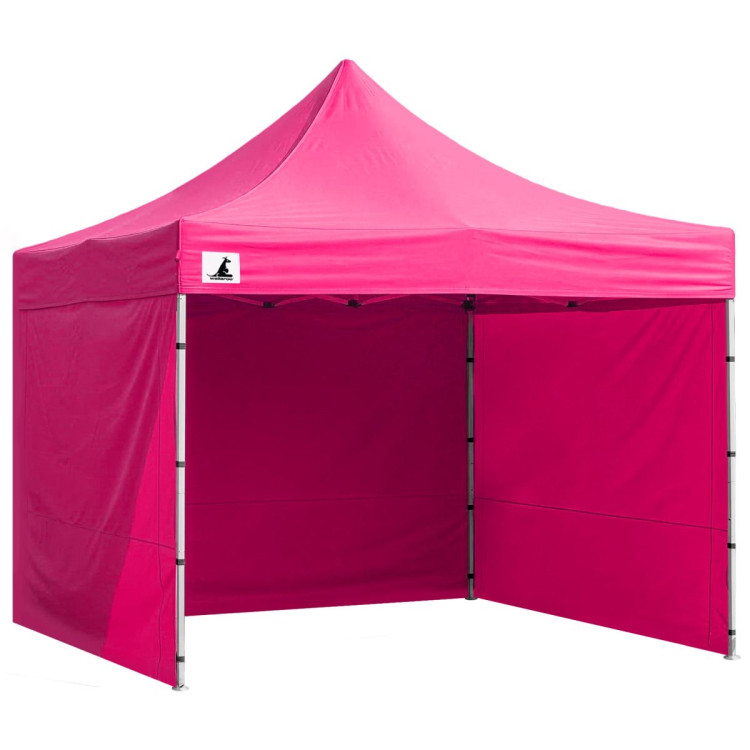 Wallaroo 3x3m Pop Up Gazebo Pink Marquee Canopy Outdoor Tent with 5 Side Walls Sandbags Carry Bag Folding Sun Shade