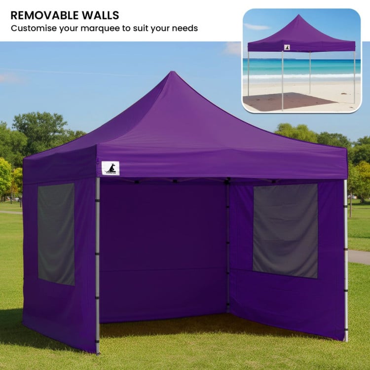 Wallaroo 3x3 PopUp Purple Gazebo Marquee Outdoor Tent image 7