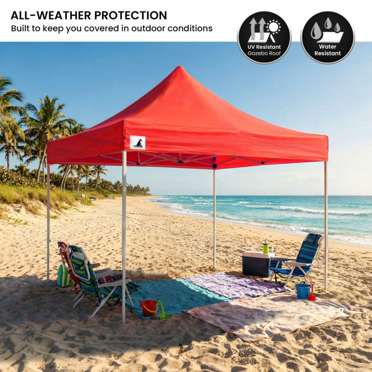 Wallaroo 3x3 PopUp Red Gazebo Marquee Outdoor Tent image 9