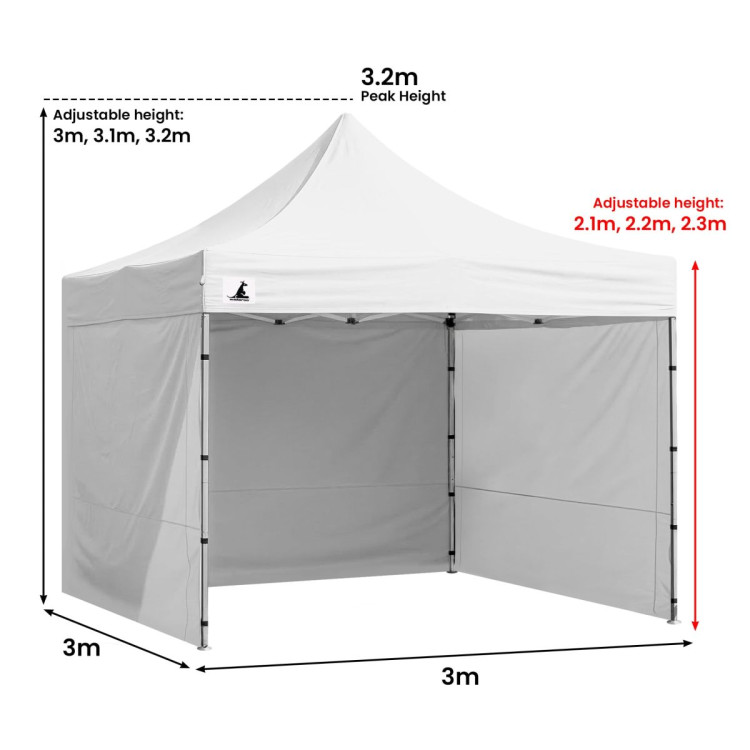 Wallaroo 3x3 PopUp White Gazebo Marquee Outdoor Tent image 3