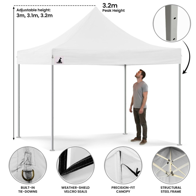 Wallaroo 3x3 PopUp White Gazebo Marquee Outdoor Tent image 6