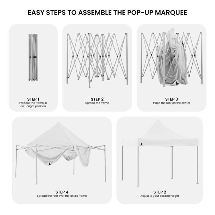 Wallaroo 3x3 PopUp White Gazebo Marquee Outdoor Tent image 8