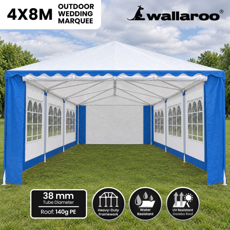 4x8 Outdoor Event Wedding Marquee Tent Blue image 3