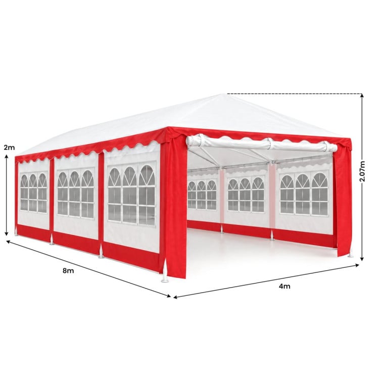 Wallaroo 4x8m Outdoor Event Wedding Marquee Tent Gazebo Canopy Red image 4