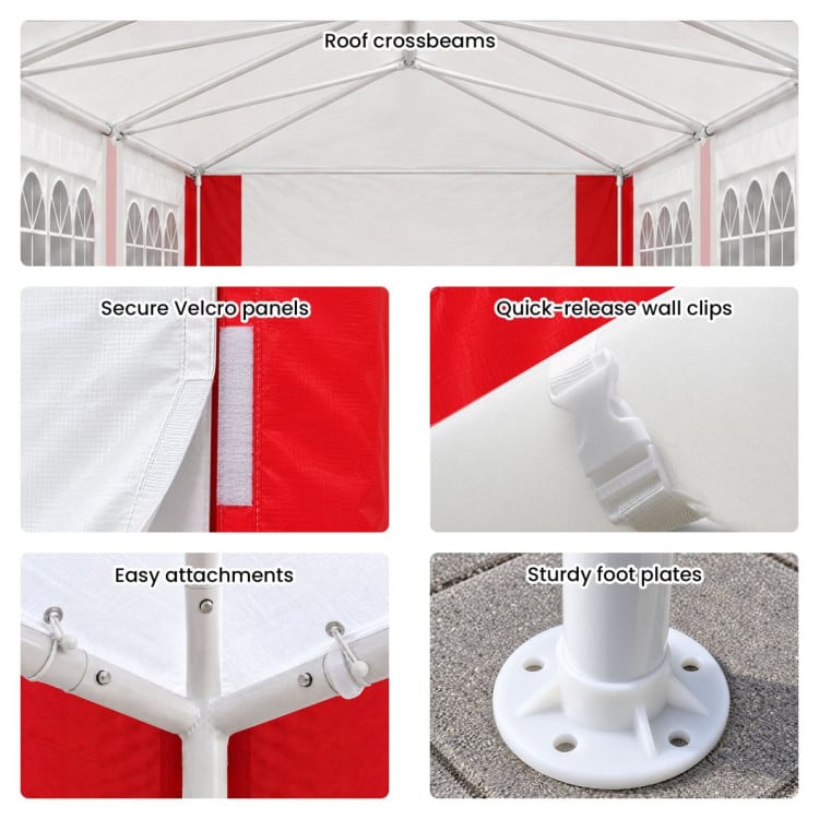 Wallaroo 4x8m Outdoor Event Wedding Marquee Tent Gazebo Canopy Red image 5