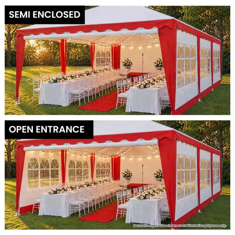 Wallaroo 4x8m Outdoor Event Wedding Marquee Tent Gazebo Canopy Red image 8