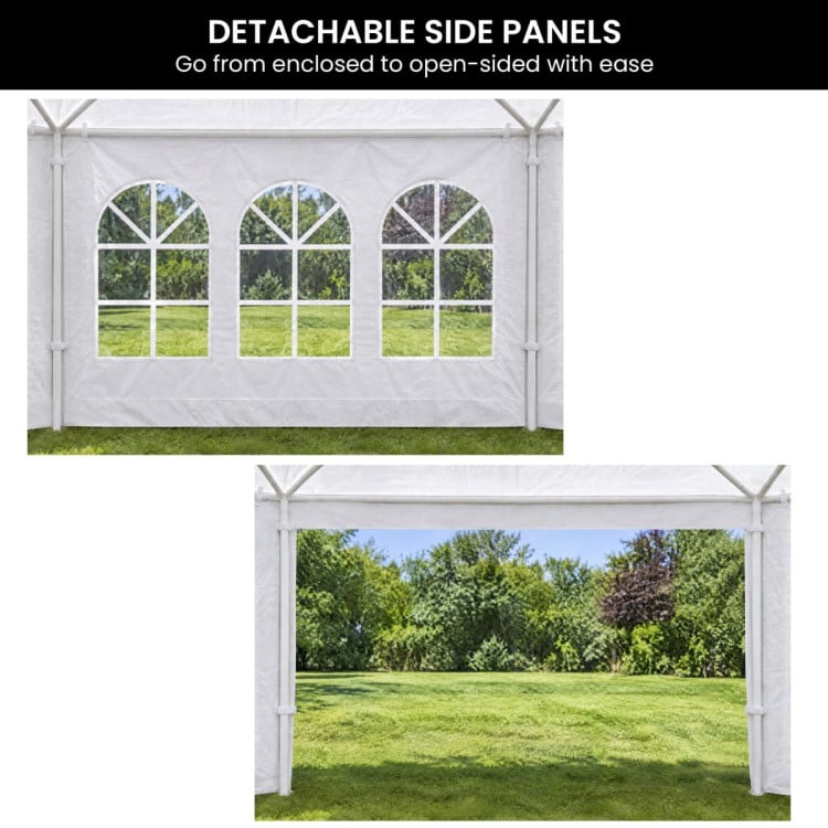 Wallaroo 4x8m Outdoor Event Marquee Gazebo Party Wedding Tent Canopy with Removable Window & Door Walls - White image 9
