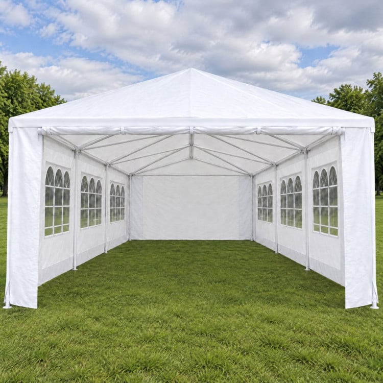 Wallaroo 4x8m Outdoor Event Marquee Gazebo Party Wedding Tent Canopy with Removable Window & Door Walls - White image 11
