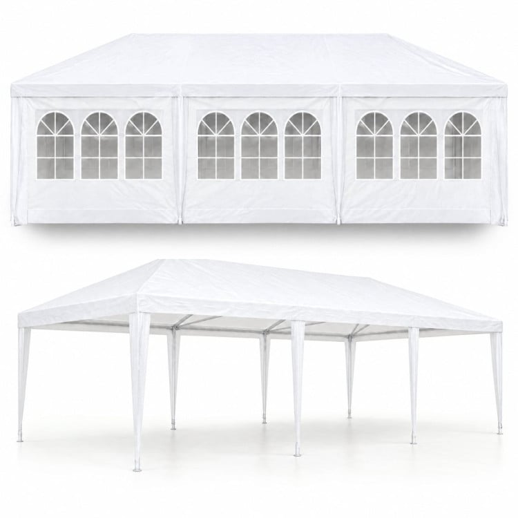Wallaroo 4x8m Outdoor Event Marquee Gazebo Party Wedding Tent Canopy with Removable Window & Door Walls - White image 13