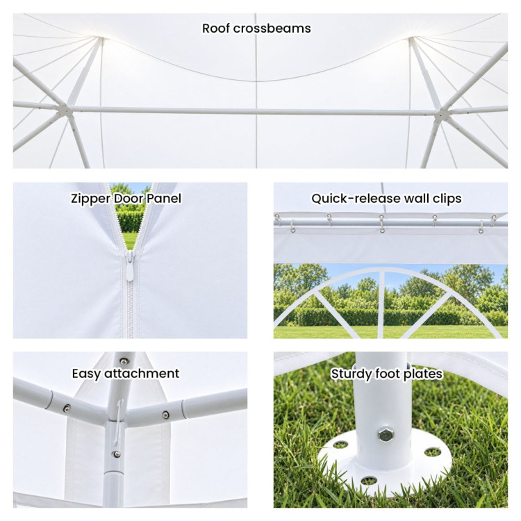 Wallaroo 6x4.5m Wedding Gazebo Marquee with Sidewalls image 5