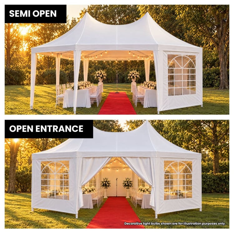 Wallaroo 6x4.5m Wedding Gazebo Marquee with Sidewalls image 8