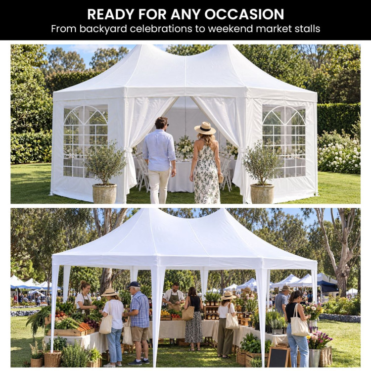 Wallaroo 6x4.5m Wedding Gazebo Marquee with Sidewalls image 9