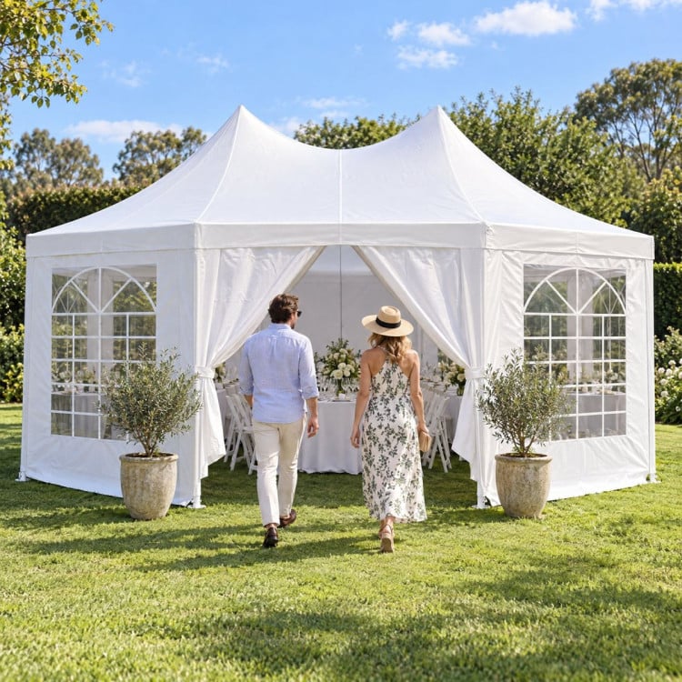 Wallaroo 6x4.5m Wedding Gazebo Marquee with Sidewalls image 10