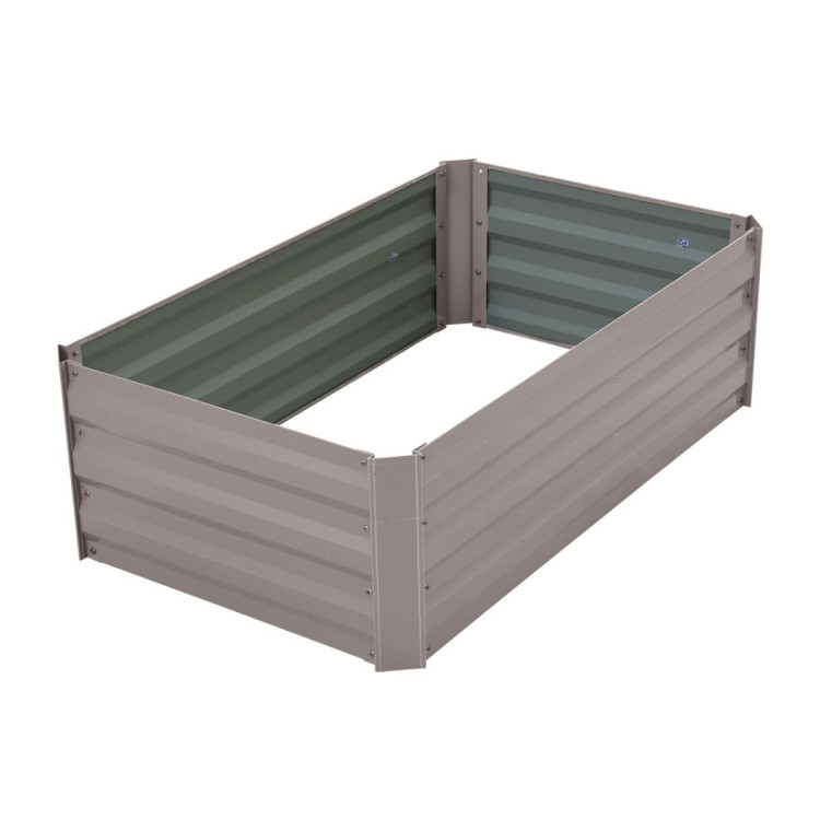 Wallaroo Garden Bed 100 x 60 x 30cm Galvanized Steel - Gre image 4