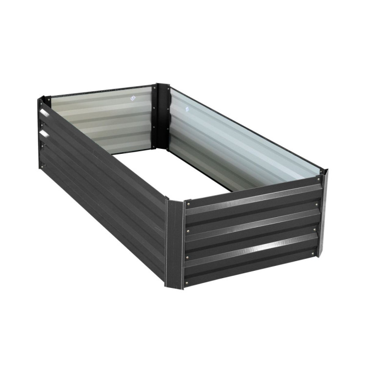 Wallaroo Garden Bed 120 x 60 x 30cm Galvanized Steel - Black image 4