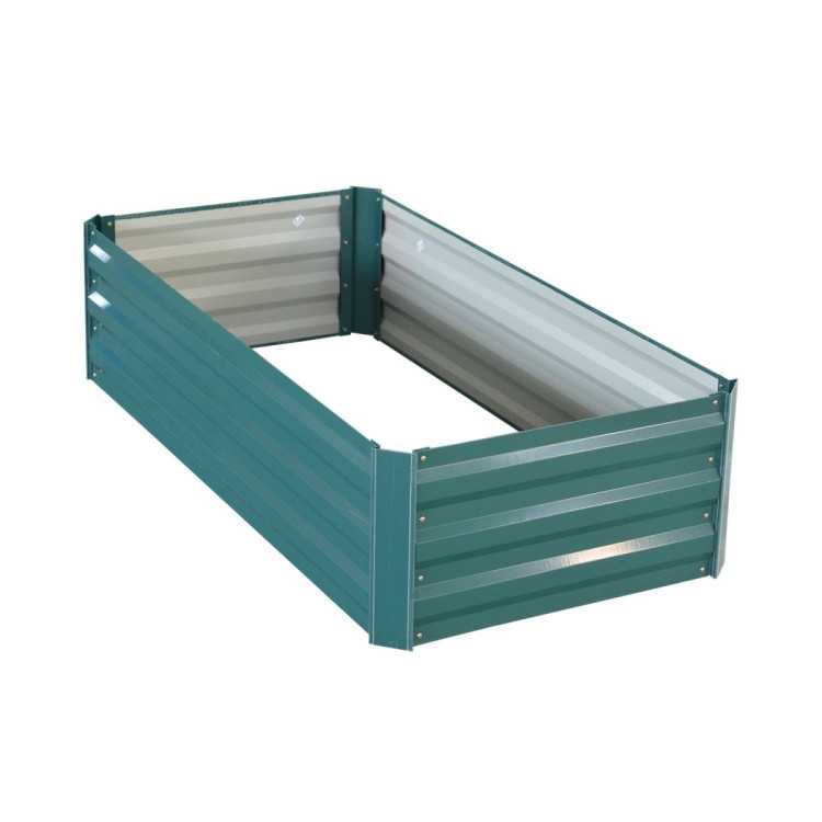 Wallaroo Garden Bed 120 x 60 x 30cm Galvanized Steel - Green image 4