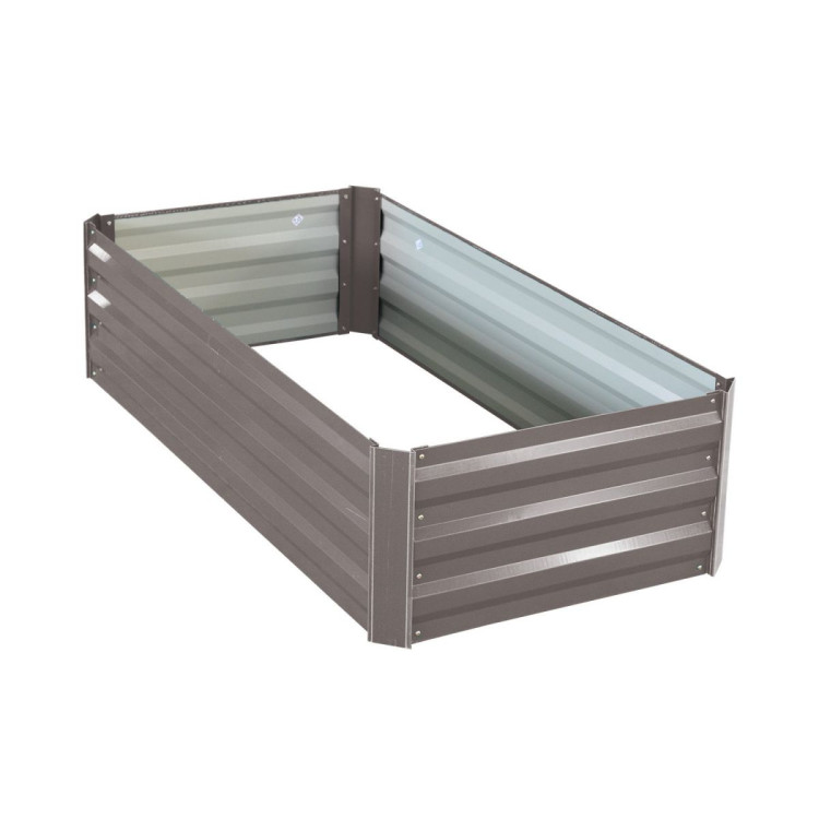Wallaroo Garden Bed 120 x 60 x 30cm Galvanized Steel - Grey image 4