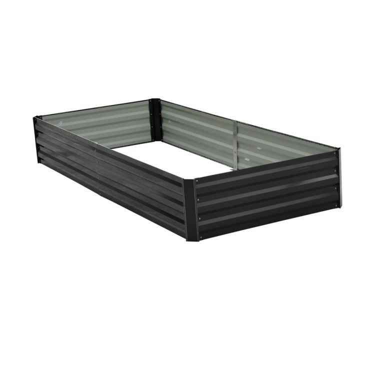 Wallaroo Garden Bed 210 x 90 x 30cm Galvanized Steel - Black image 4
