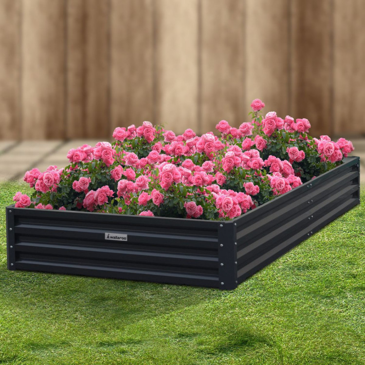 Wallaroo 150 x 90 x 30cm Galvanized Steel Garden Bed - Black image 10