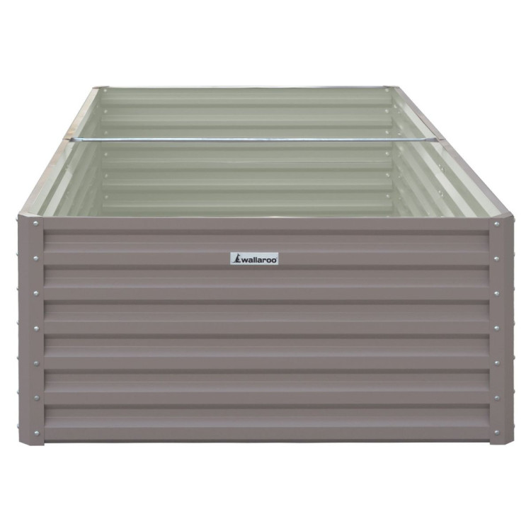 Wallaroo Garden Bed 240 x 120 x 57cm Galvanized Steel - Grey image 3