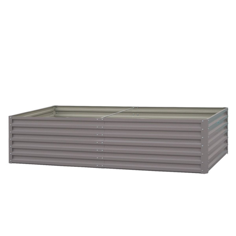 Wallaroo Garden Bed 240 x 120 x 57cm Galvanized Steel - Grey image 4