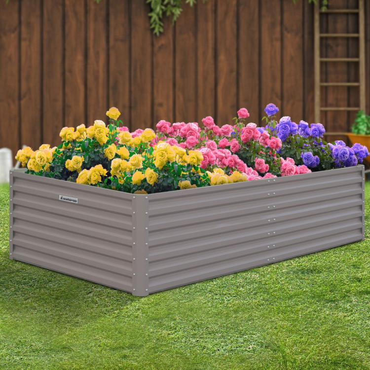 Wallaroo Garden Bed 240 x 120 x 57cm Galvanized Steel - Grey image 10