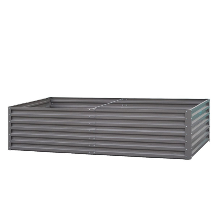 Wallaroo Garden Bed 240 x 120 x 57cm Galvanized Steel - Grey image 4