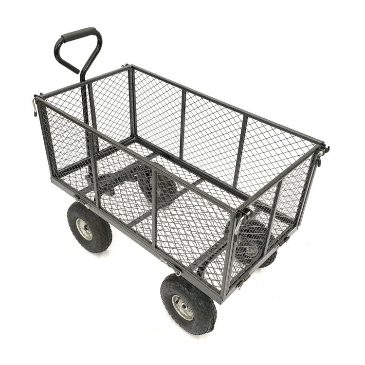 Steel Mesh Garden Trolley Cart - Hammer Grey image 5