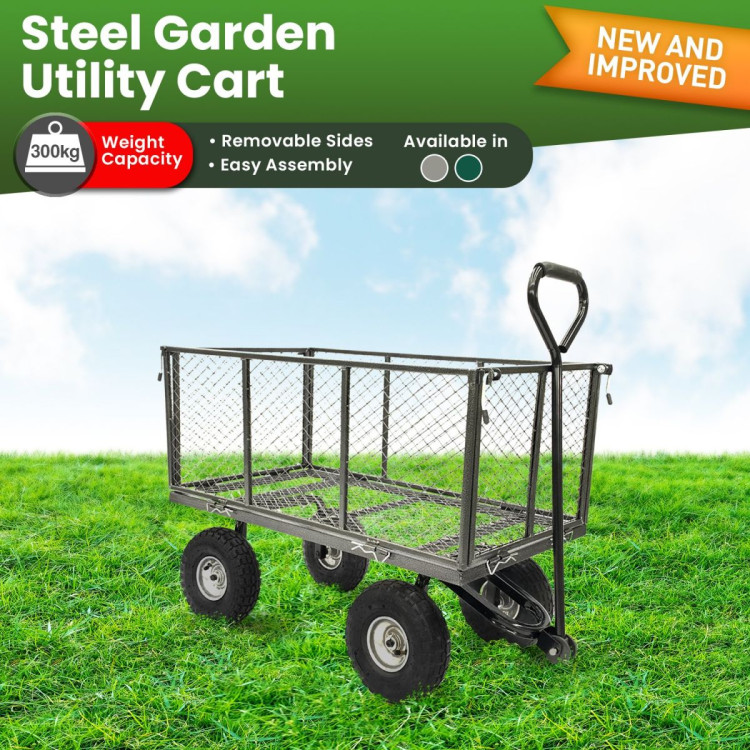 Steel Mesh Garden Trolley Cart - Hammer Grey image 11
