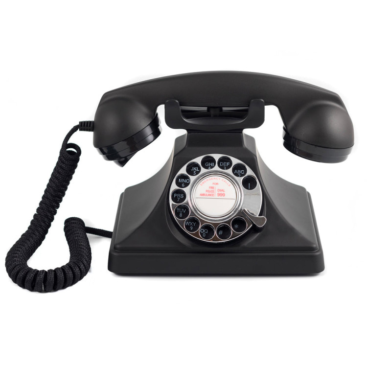 GPO 200 ROTARY TELEPHONE - BLACK