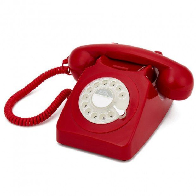 GPO 746 ROTARY TELEPHONE - RED