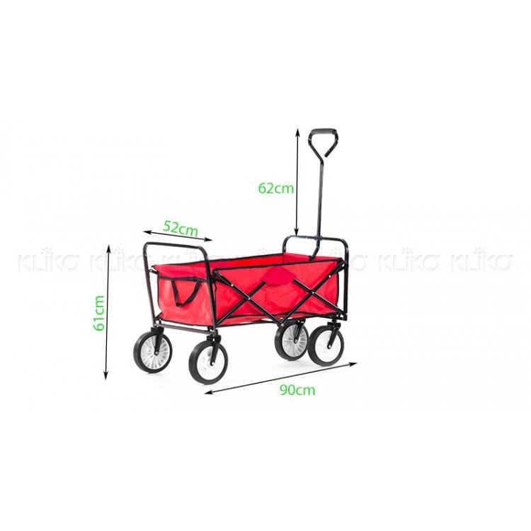 Garden Cart with Mesh Liner Lawn Folding Trolley image 8