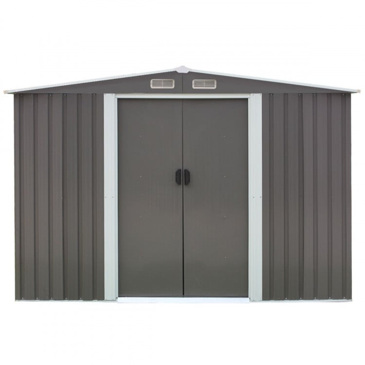 Garden Shed Spire Roof 6ft x 8ft Outdoor Storage Shelter - Grey image 3