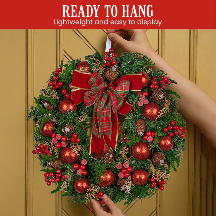 Christabelle 71cm Christmas Wreath - Berries & Baubles image 11