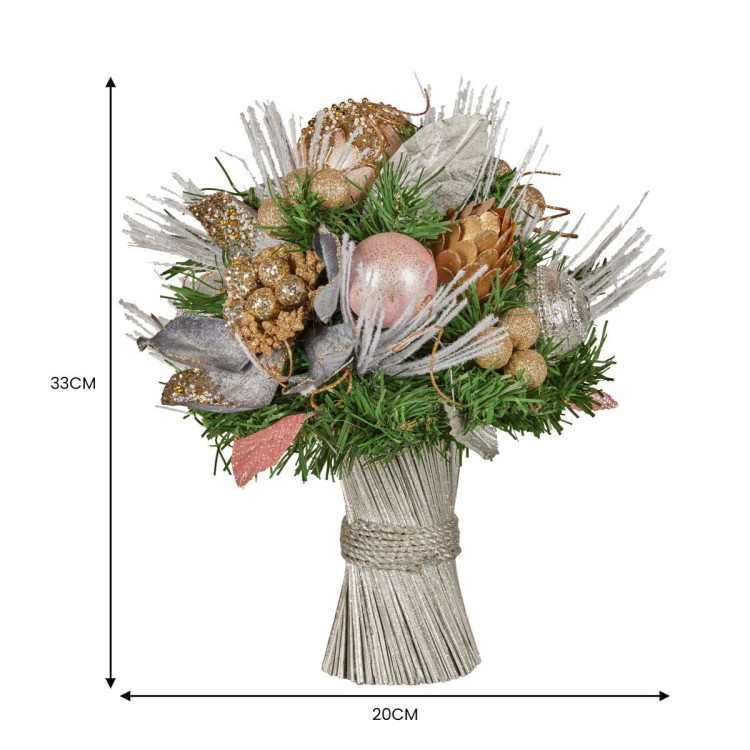 Christabelle 33cm Christmas Bouquet - Christmas Blush image 4