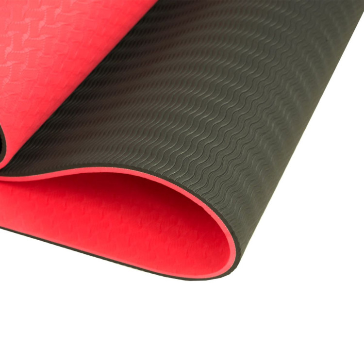 Powertrain TPE Pilates Exercise Yoga Mat 8mm - Red image 4
