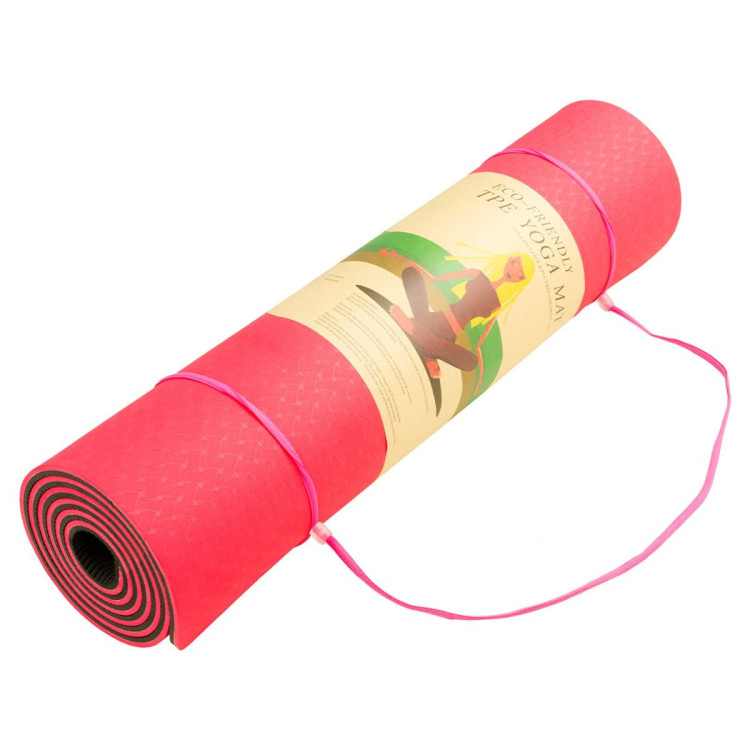 Powertrain TPE Pilates Exercise Yoga Mat 8mm - Red image 5