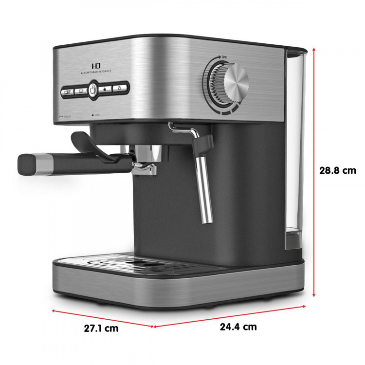 Hauffmann Davis Espresso Coffee Machine Automatic Italian Pump Frother image 4