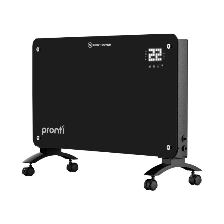 Pronti Glass Panel Convection Heater with Remote Control LED Display 1000W/2000W image 3