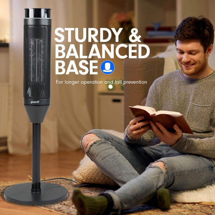 Pronti Electric Tower Heater 2000W Ceramic Portable Remote - Black image 7
