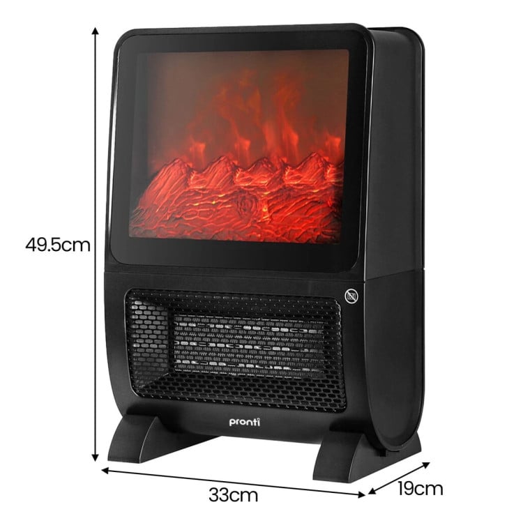 Pronti 2000W 3D Fire PTC Electric Portable Room Heater image 4