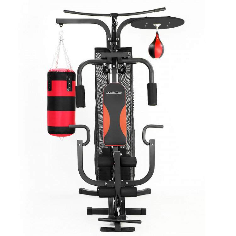 Powertrain Home Gym Station w/ Boxing Punching Bag & Speed Ball image 10