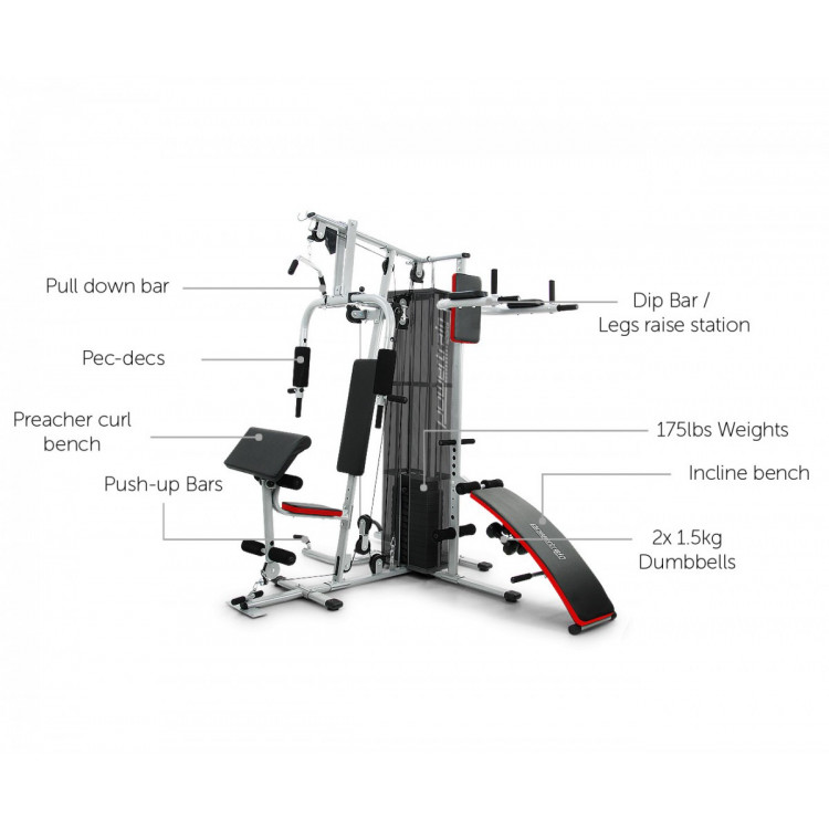 Powertrain MultiStation Home Gym with Weights -175lbs image 3