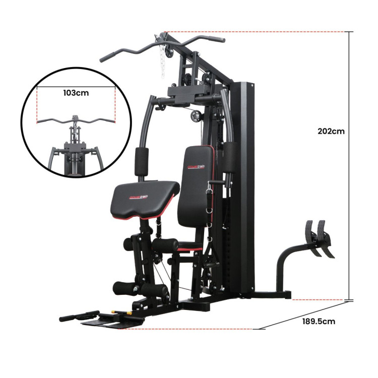 Powertrain JX-89 Multi Station Home Gym 68kg Weight Cable Machine image 12