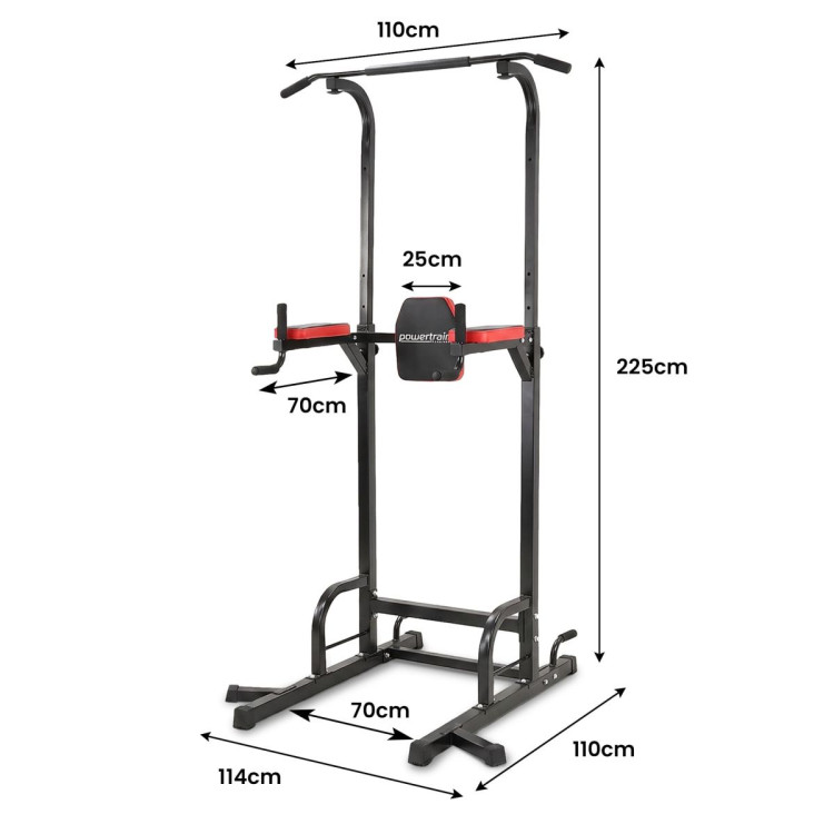 Powertrain J06 Multi-Function Power Tower Pull Up Chin Up Dip Station Heavy Duty Home Gym Strength Training Equipment image 4