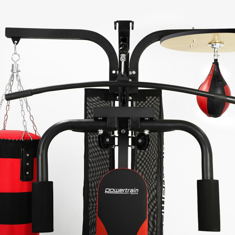 Powertrain Home Gym Station w/ Boxing Punching Bag & Speed Ball image 8