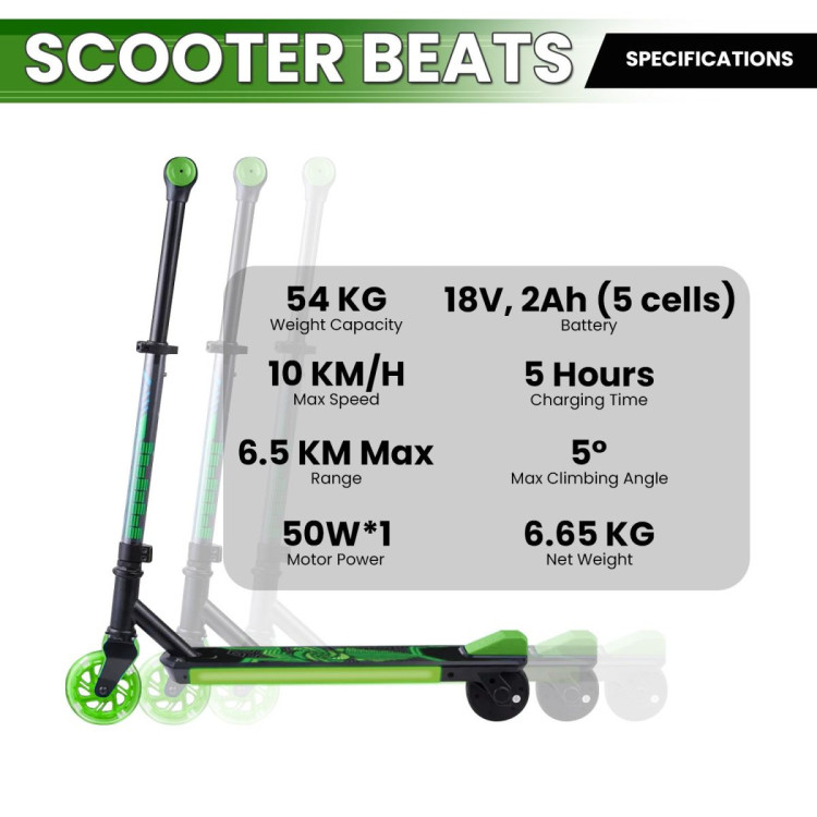 Voyager Scooter Beats Electric Scooter - Green image 9