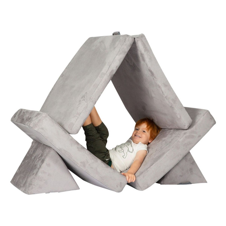Huddle Kids Modular Play Foam Couch - Grey image 4