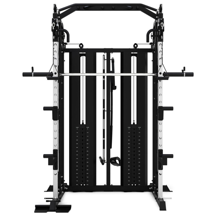 Powertrain 938B Multi-Function Smith Machine Gym Station 160KG Dual Weight Stack Power Rack Cable Heavy-Duty Steel Frame image 5
